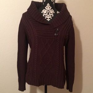 Eddie Bauer cable knit sweater medium